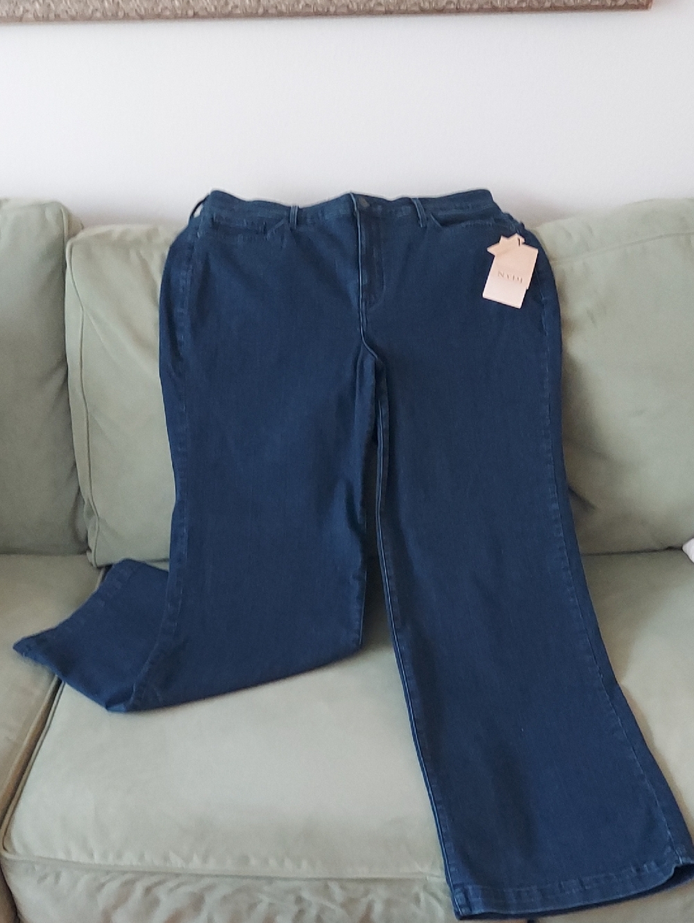 WIDE LEG DARK WASH JEANS   NWT - NYDJ - Picture 3 of 13